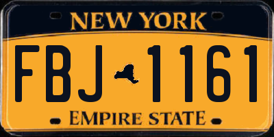 NY license plate FBJ1161