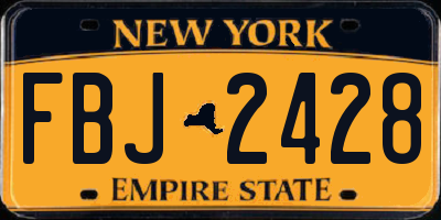 NY license plate FBJ2428