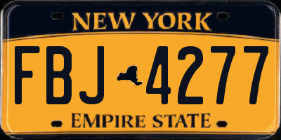 NY license plate FBJ4277