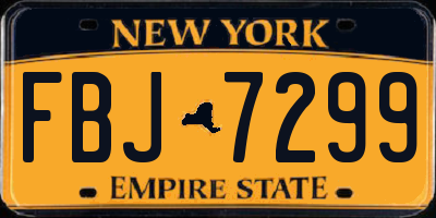 NY license plate FBJ7299