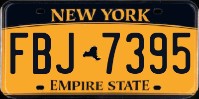NY license plate FBJ7395