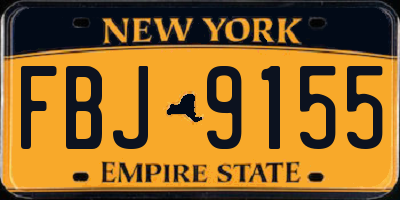 NY license plate FBJ9155