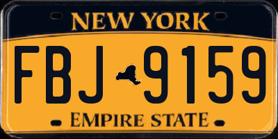 NY license plate FBJ9159