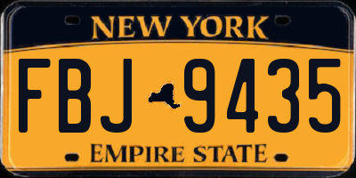 NY license plate FBJ9435