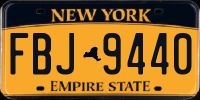 NY license plate FBJ9440