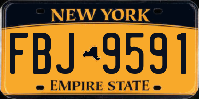 NY license plate FBJ9591