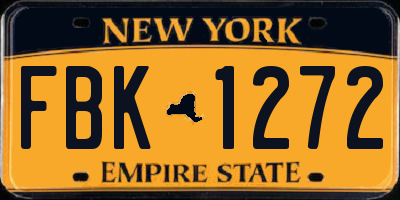 NY license plate FBK1272