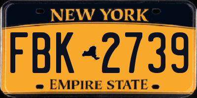 NY license plate FBK2739