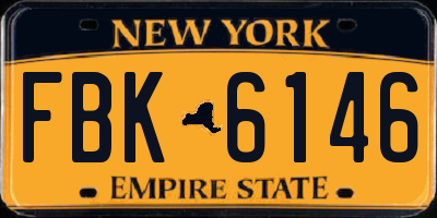 NY license plate FBK6146
