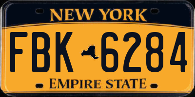 NY license plate FBK6284