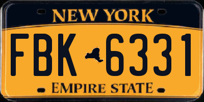 NY license plate FBK6331