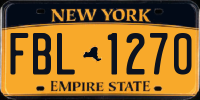 NY license plate FBL1270