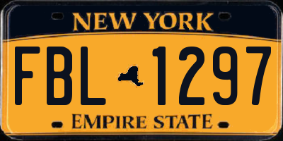 NY license plate FBL1297