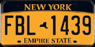 NY license plate FBL1439