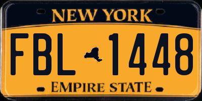 NY license plate FBL1448