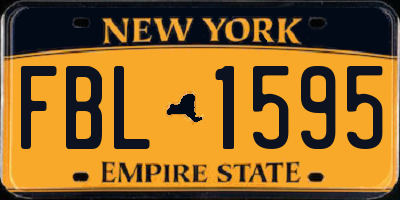 NY license plate FBL1595