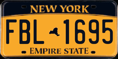 NY license plate FBL1695
