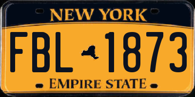 NY license plate FBL1873