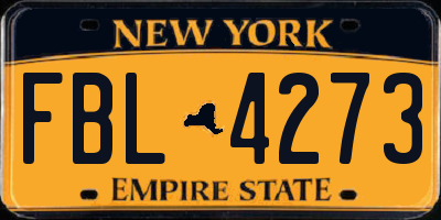 NY license plate FBL4273