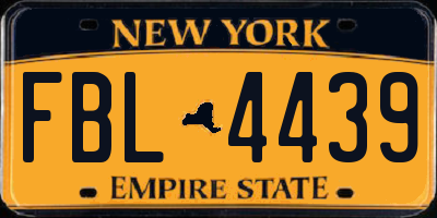 NY license plate FBL4439