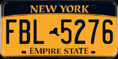 NY license plate FBL5276