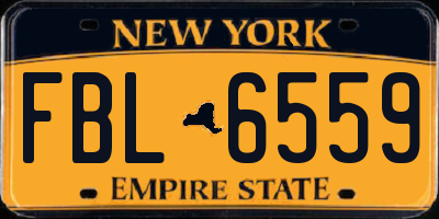 NY license plate FBL6559