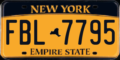 NY license plate FBL7795
