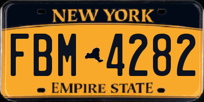 NY license plate FBM4282