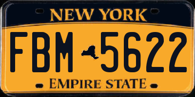 NY license plate FBM5622