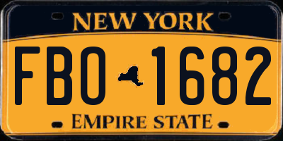 NY license plate FBO1682