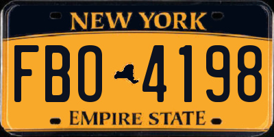 NY license plate FBO4198