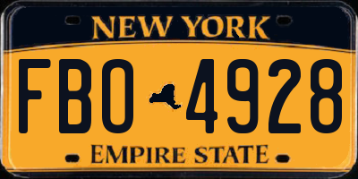 NY license plate FBO4928