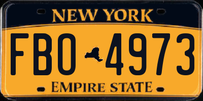 NY license plate FBO4973