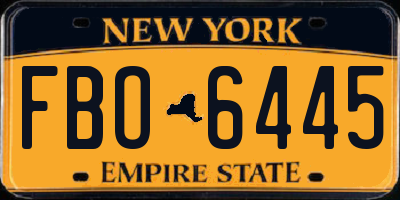NY license plate FBO6445