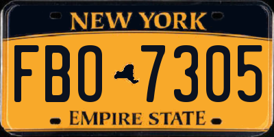 NY license plate FBO7305