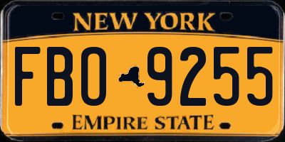 NY license plate FBO9255
