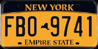 NY license plate FBO9741