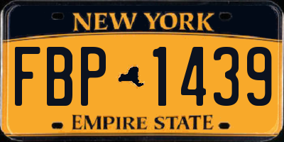 NY license plate FBP1439