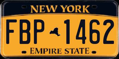NY license plate FBP1462