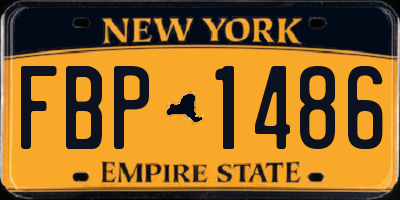 NY license plate FBP1486