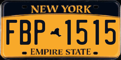 NY license plate FBP1515