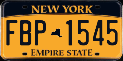 NY license plate FBP1545
