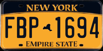 NY license plate FBP1694