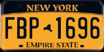 NY license plate FBP1696