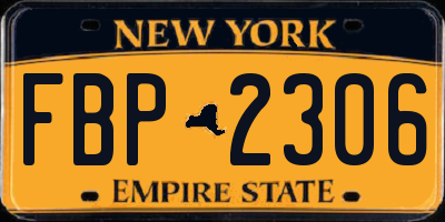 NY license plate FBP2306