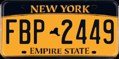 NY license plate FBP2449