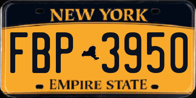 NY license plate FBP3950