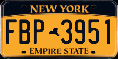 NY license plate FBP3951
