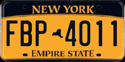 NY license plate FBP4011