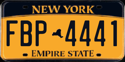 NY license plate FBP4441
